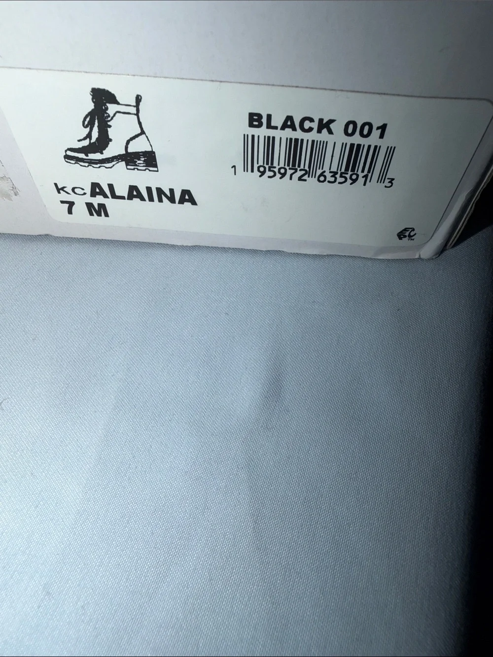 Calvin Klein Black Leather and White Sherpa Lace-Up Winter Boots